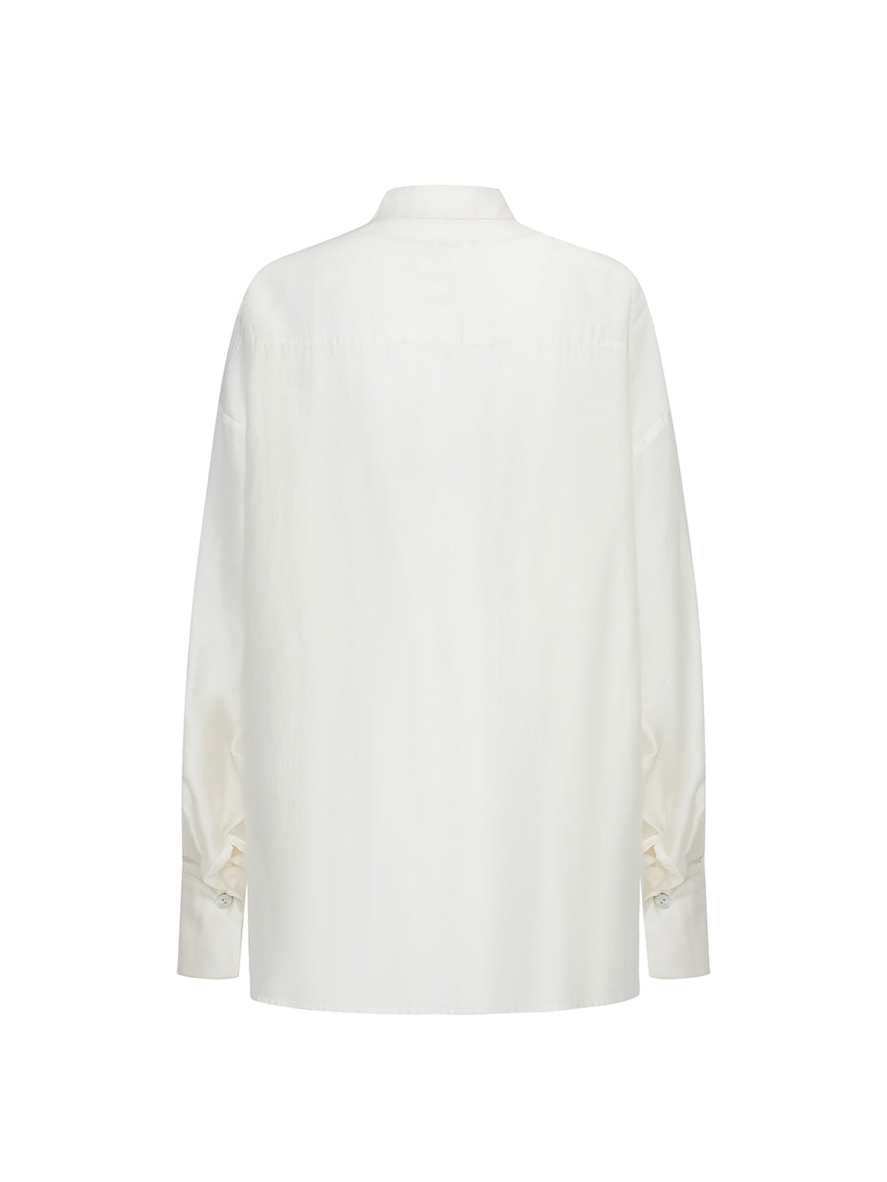 MUKZIN SpringPrelude Chanting Pine Chinese - style Round - collar Translucent Traditional - style Shirt