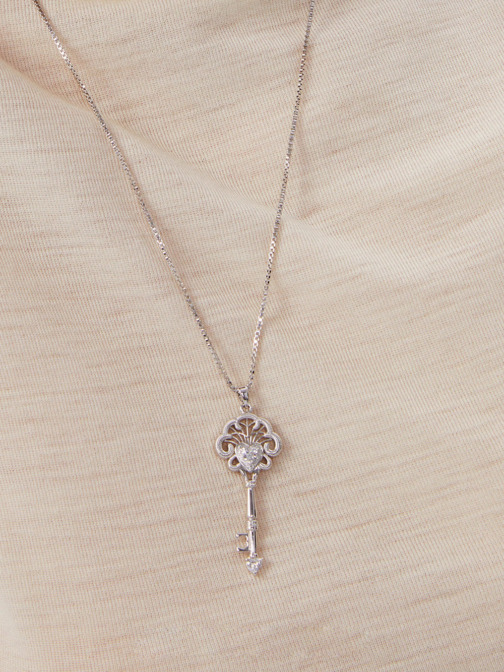 MUKTANK×SUN HUNTER Lace key simple chain (long style)