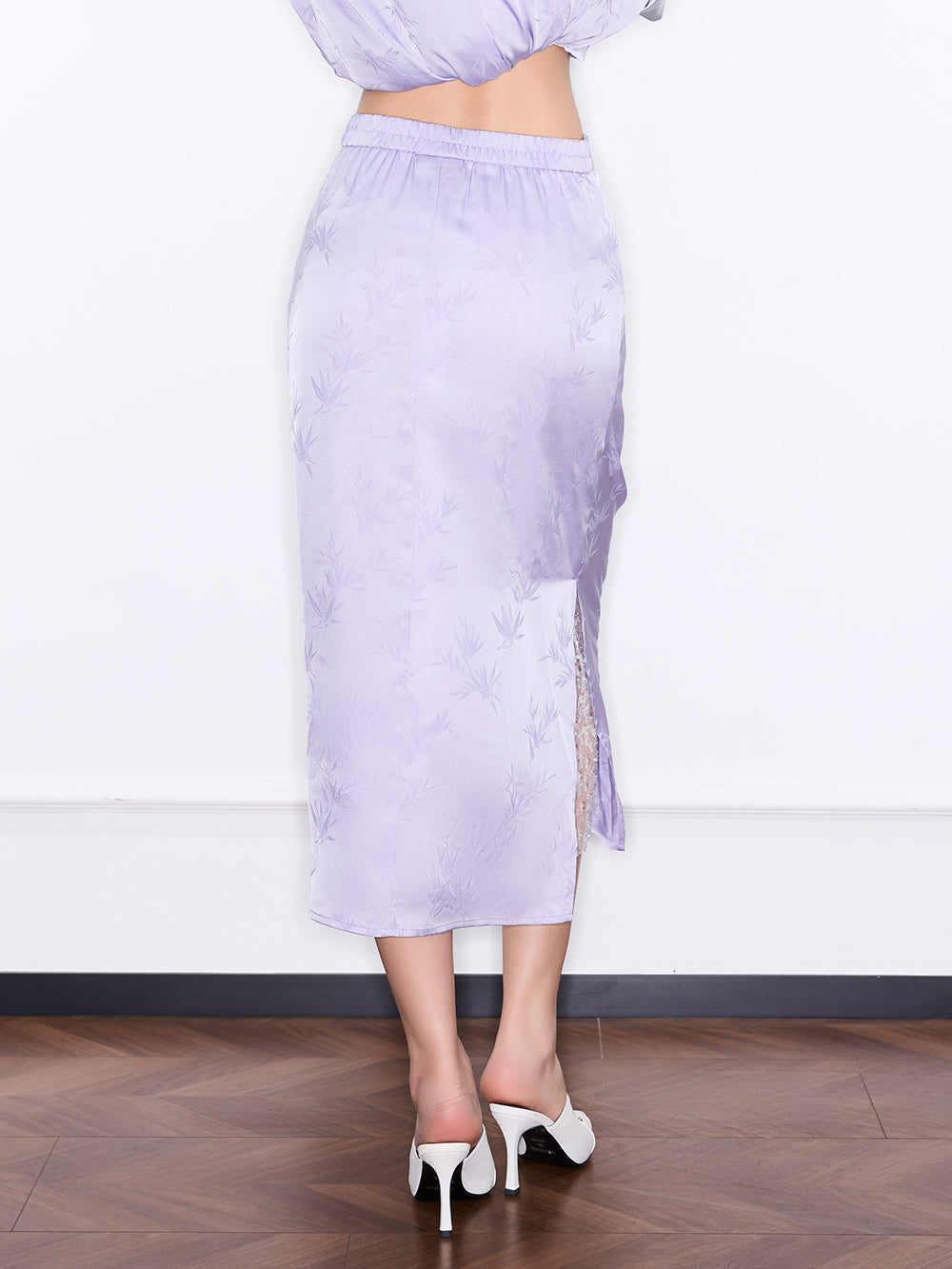 Mukzin "Ode To The New Summer"New Chinese-Style Elegant Half Skirt With Bamboo Leaf Print
