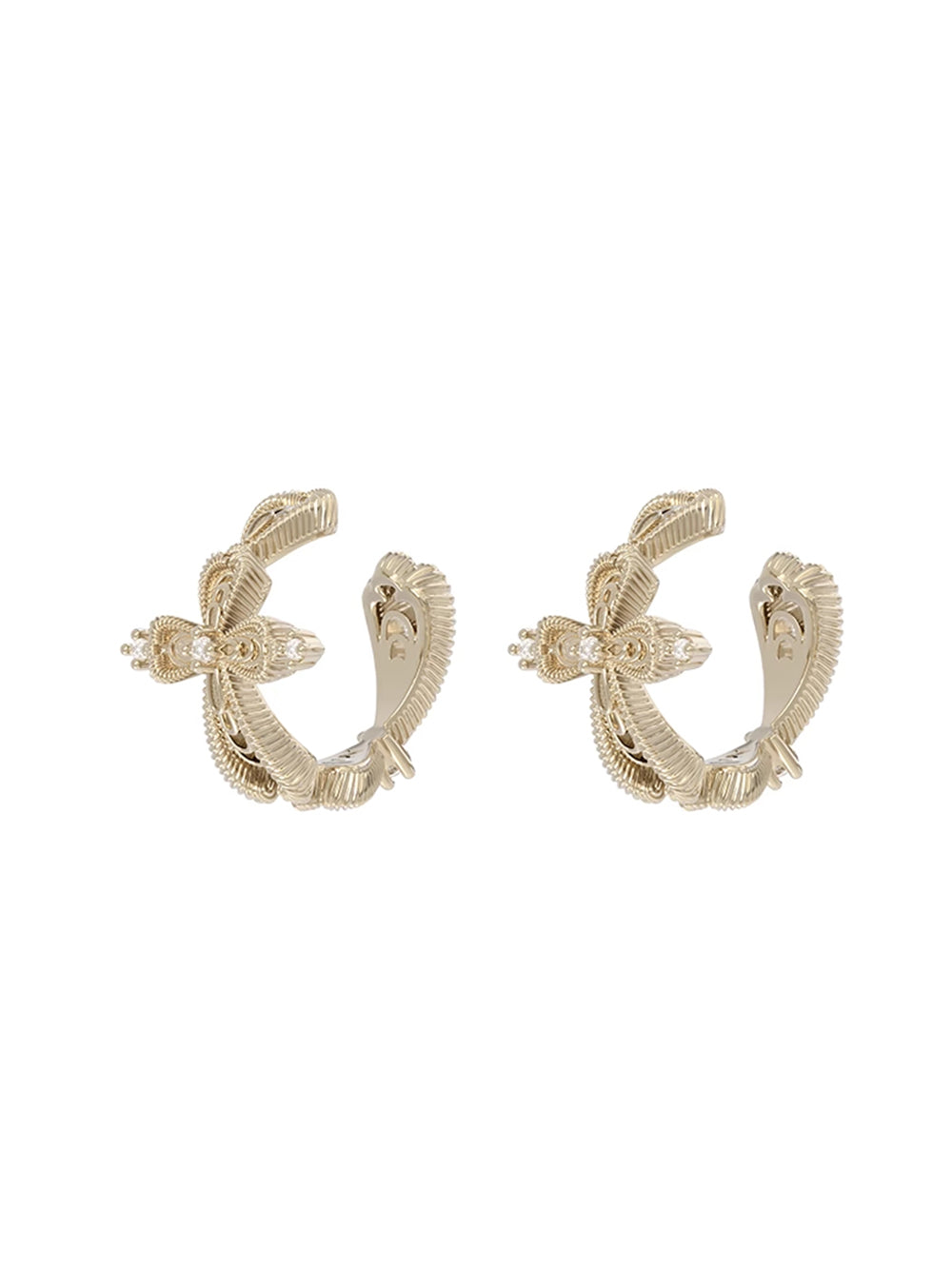 MUKTANK×SUN HUNTER Lace cross ear cartilage clips