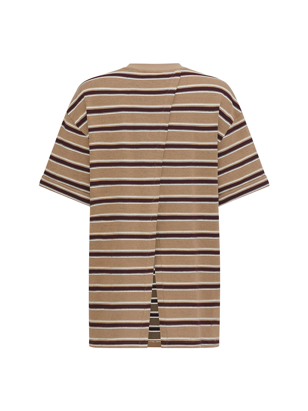 MUKZIN "Ode to the New Summer" Khaki Striped Cute Rabbit T - shirt
