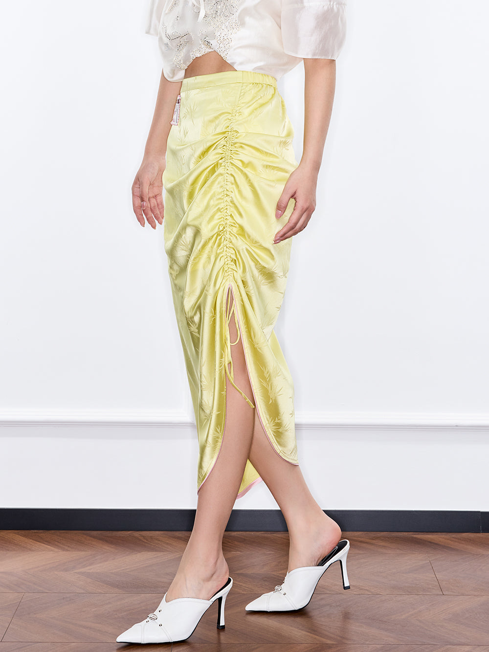 MUKZIN "Ode to the New Summer"Neo - Chinese Style Bamboo - Jacquard Half - Skirt
