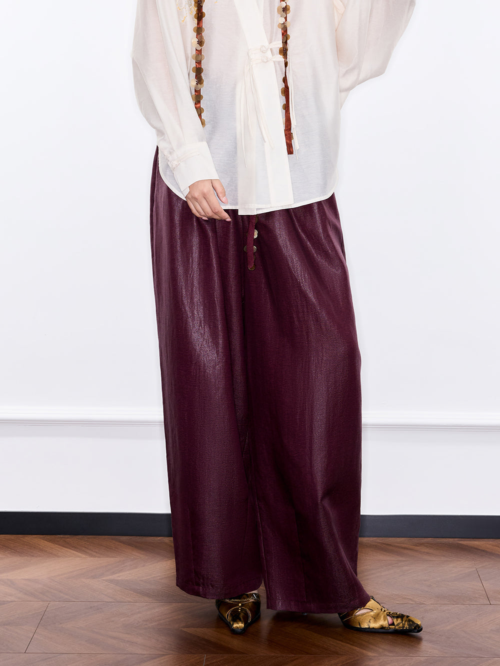 MUKZIN "Ode to the New Summer"Neo - Chinese Style Embroidered White Shirt