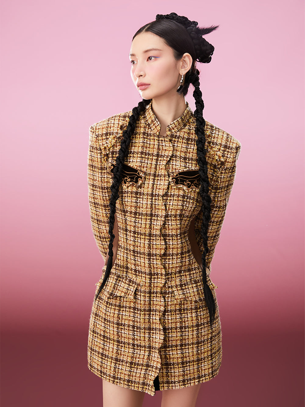 MUKZIN Vintage Yellow High Quality Elegant Cheongsam