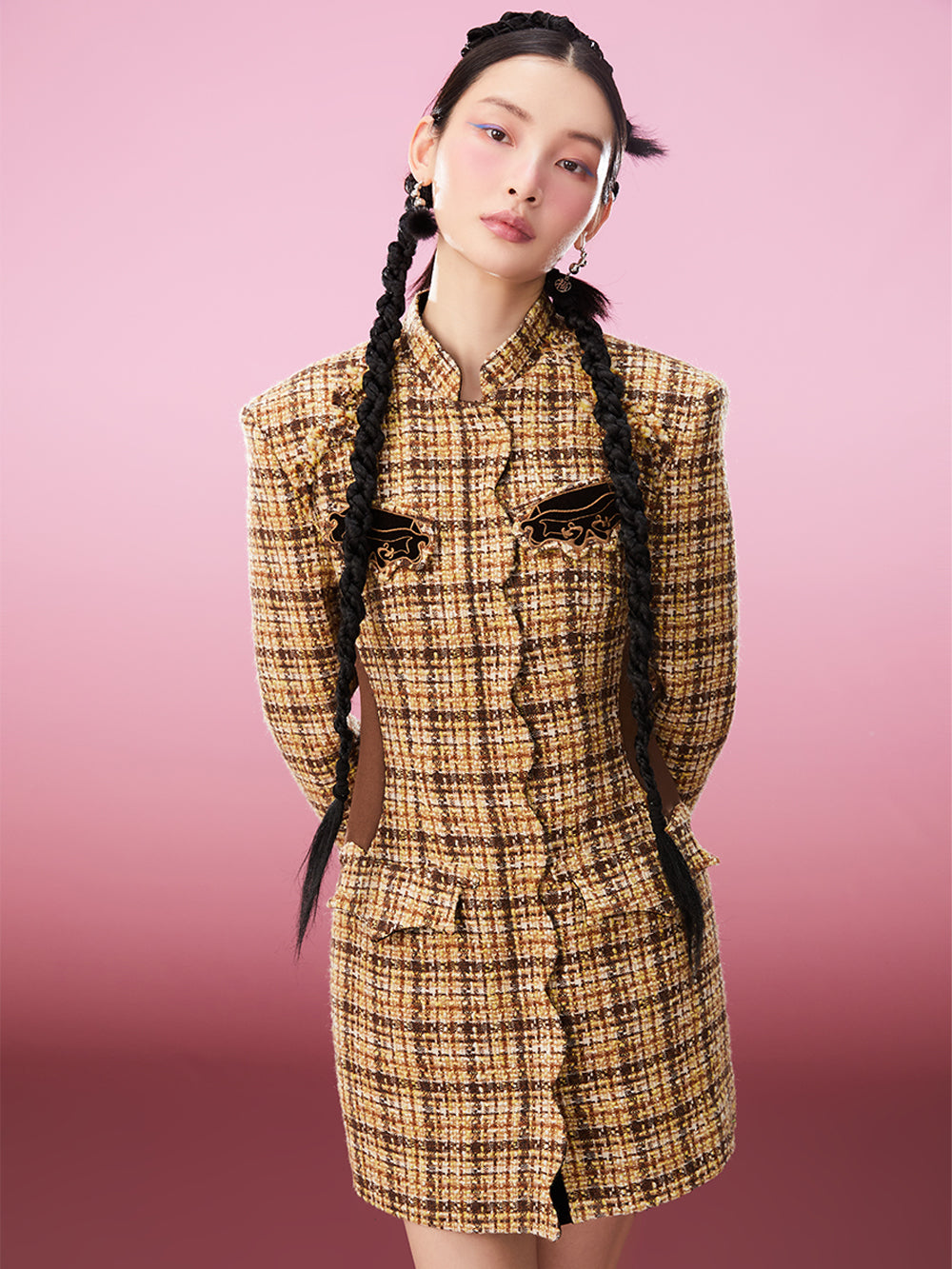 MUKZIN Vintage Yellow High Quality Elegant Cheongsam