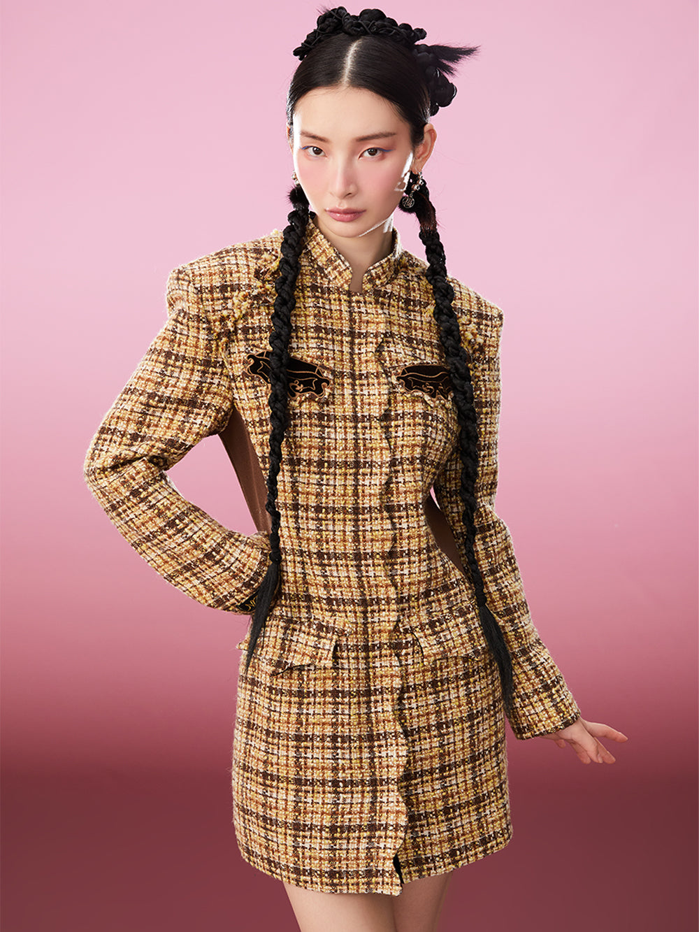 MUKZIN Vintage Yellow High Quality Elegant Cheongsam