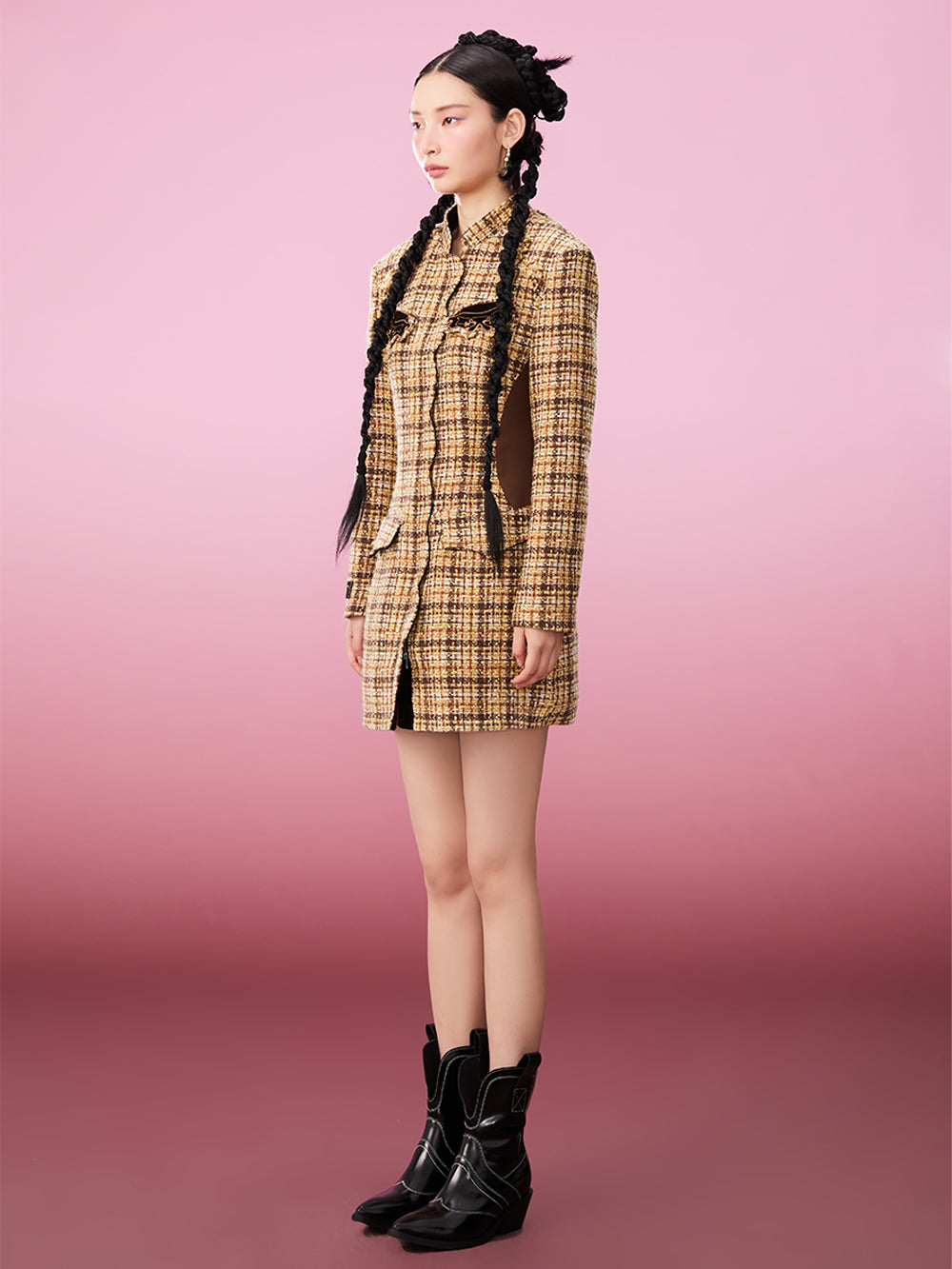 MUKZIN Vintage Yellow High Quality Elegant Cheongsam