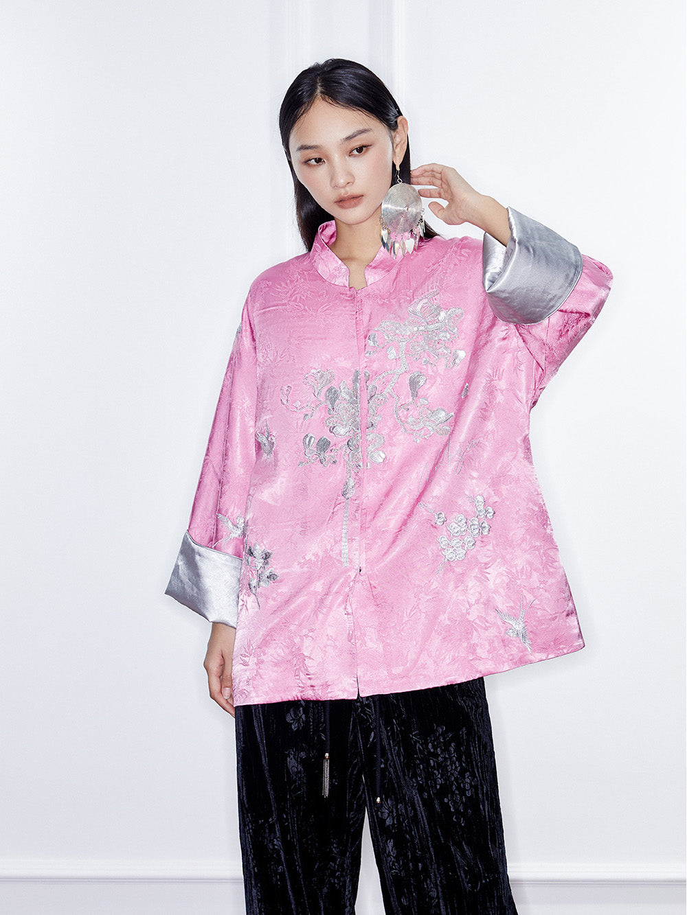 MUKZIN Linglong "Night Banquet" Chinese Embroidered Jacquard Coat