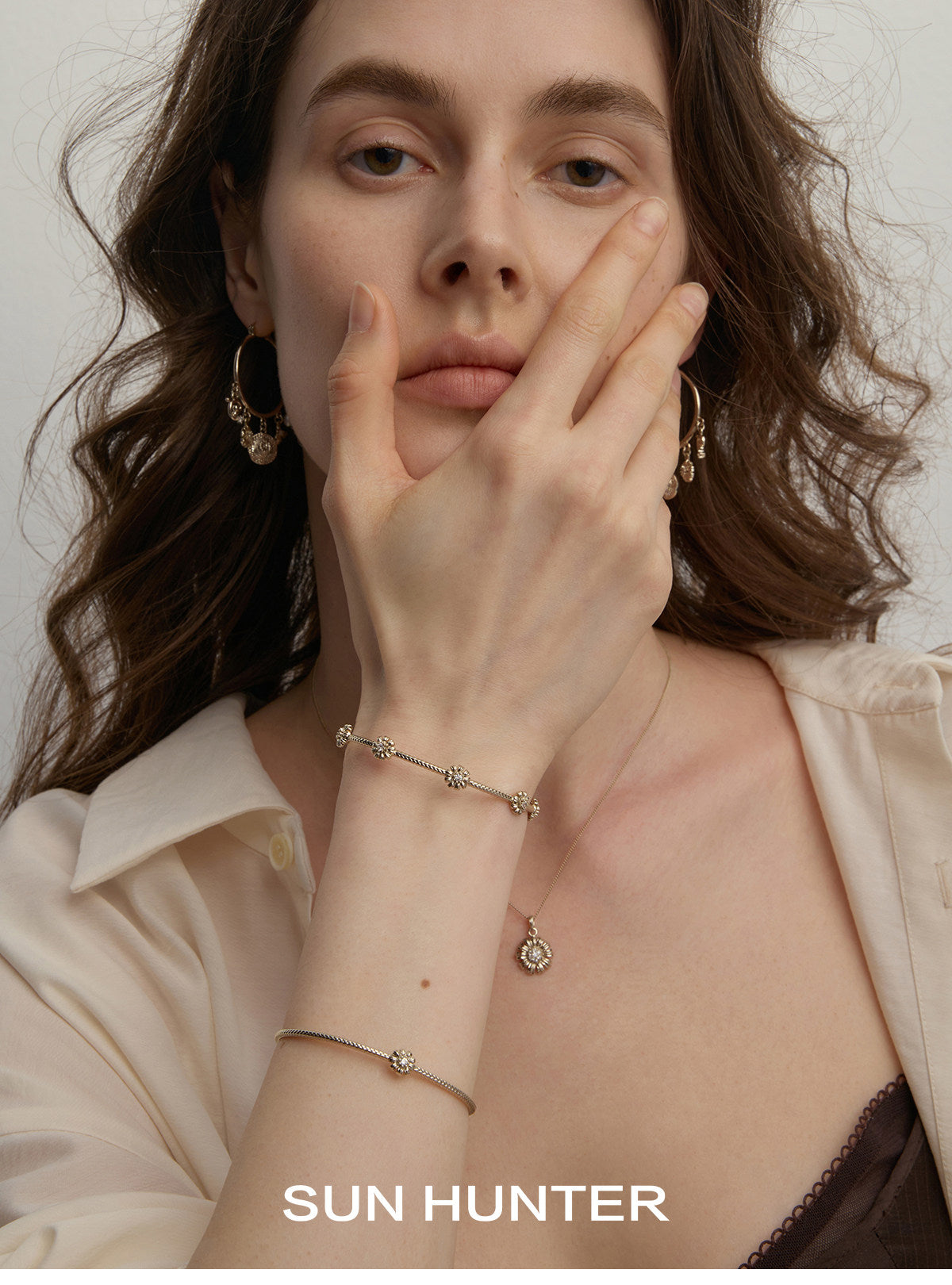 MUKTANK×SUN HUNTER Garden Single Daisy Bangle