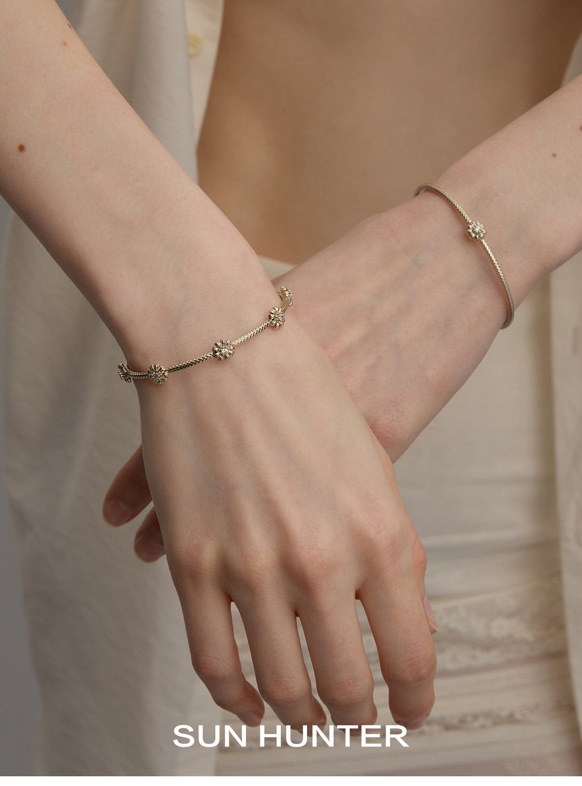 MUKTANK×SUN HUNTER Garden Single Daisy Bangle