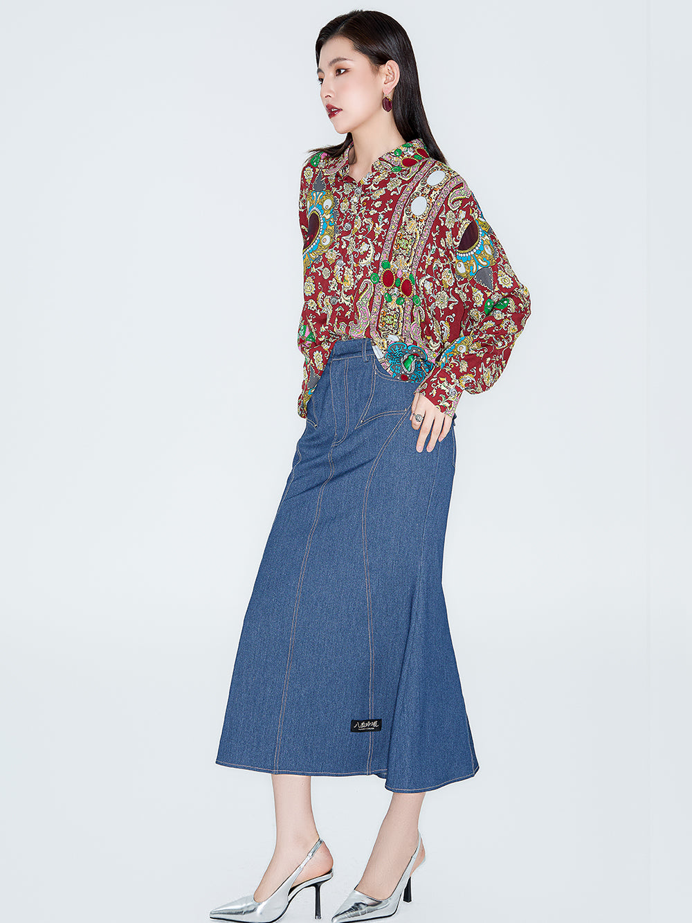 MUKZIN Linglong Series Retro Print Shirt