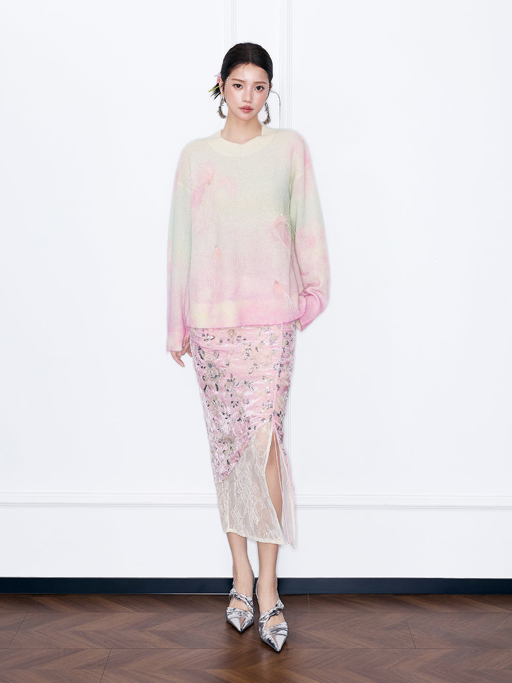 MUKZIN“Capsule Collection”Oversized Gradient Knit Top Casual Lazy Style Pullover