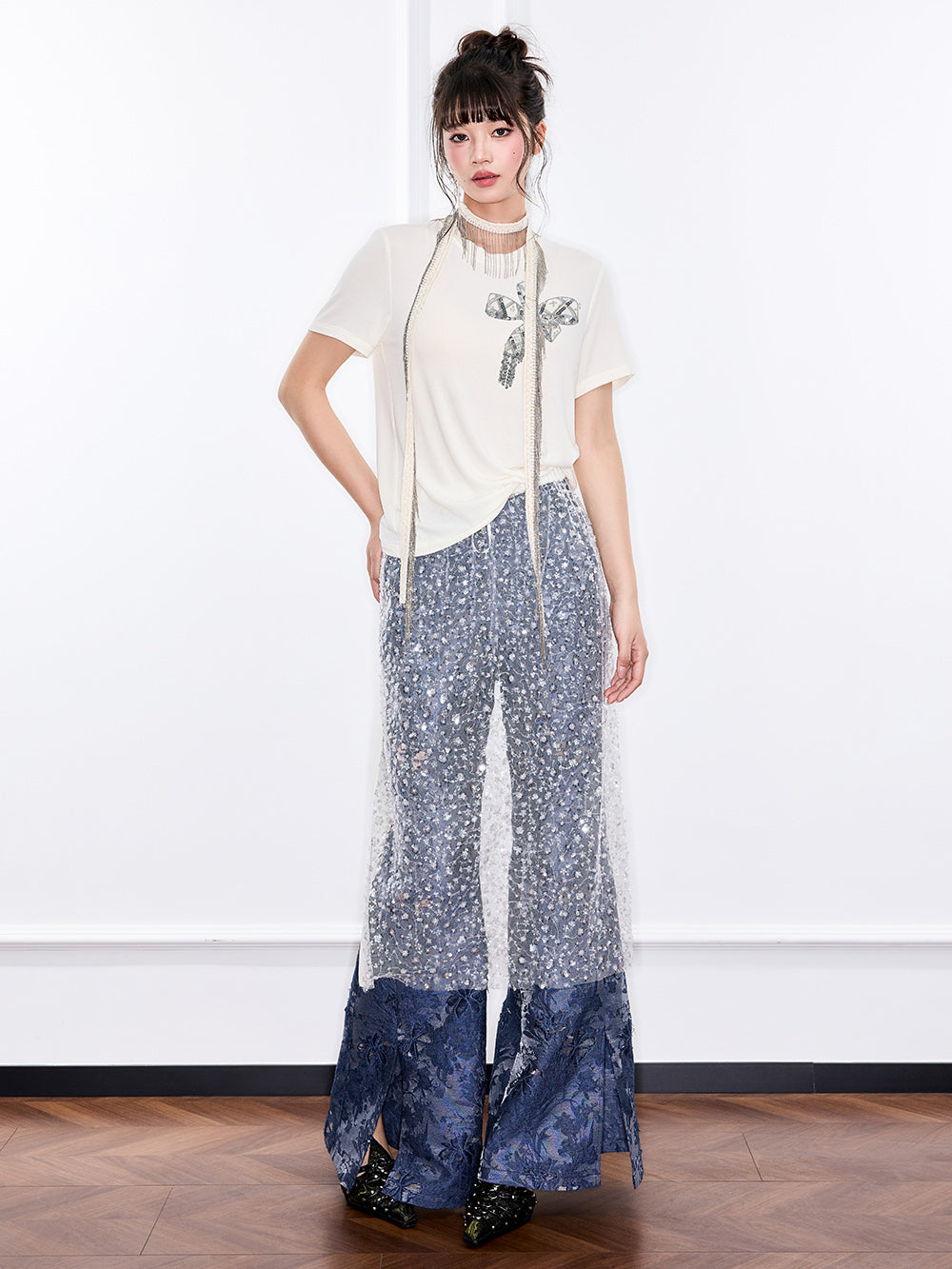 MUKZIN“Capsule Collection” Lace Skirt