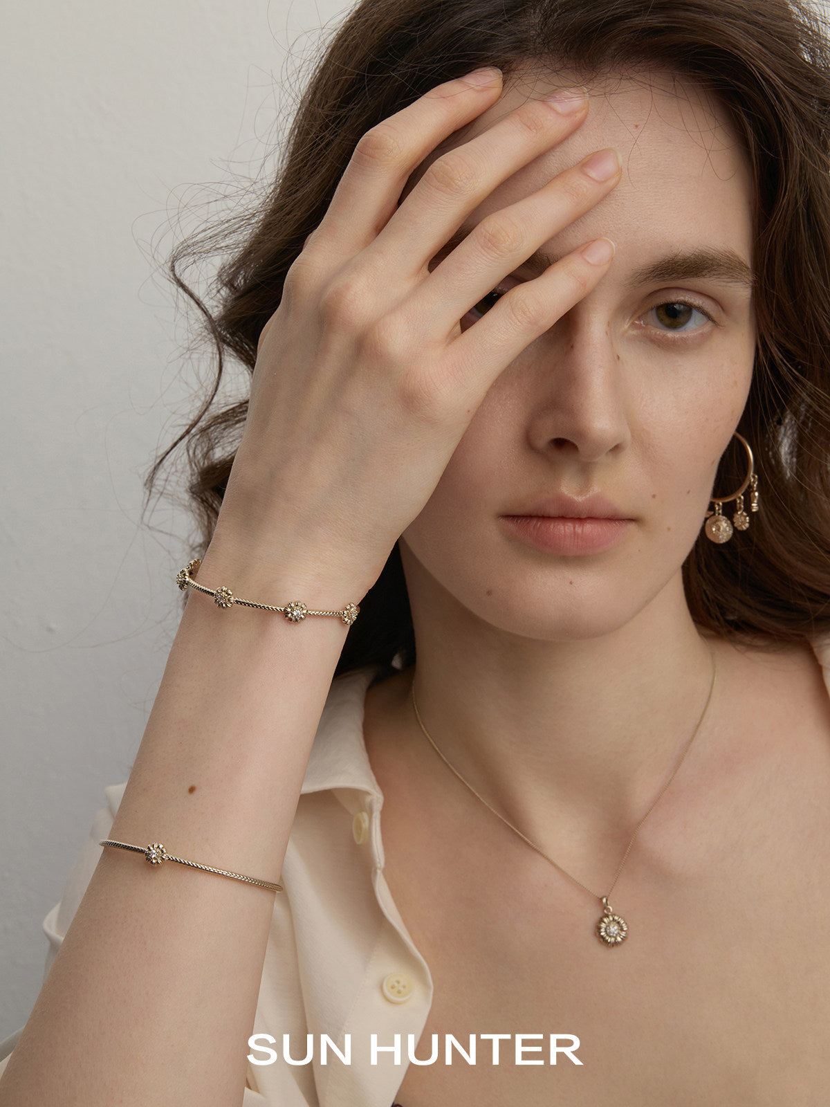 MUKTANK×SUN HUNTER Garden Single Daisy Bangle