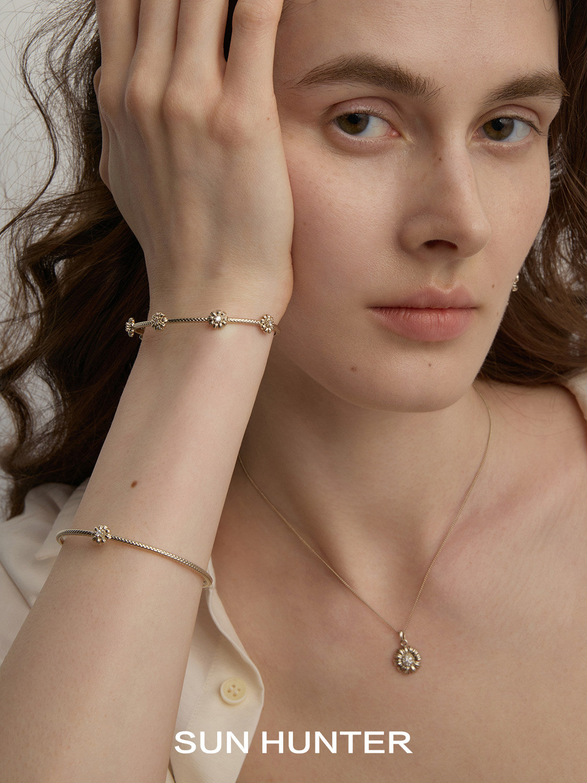 MUKTANK×SUN HUNTER Garden Single Daisy Bangle
