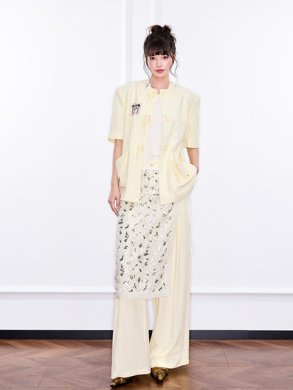 MUKZIN “Ode to the New Summer”Light Yellow Chinese-style Suit Jacket