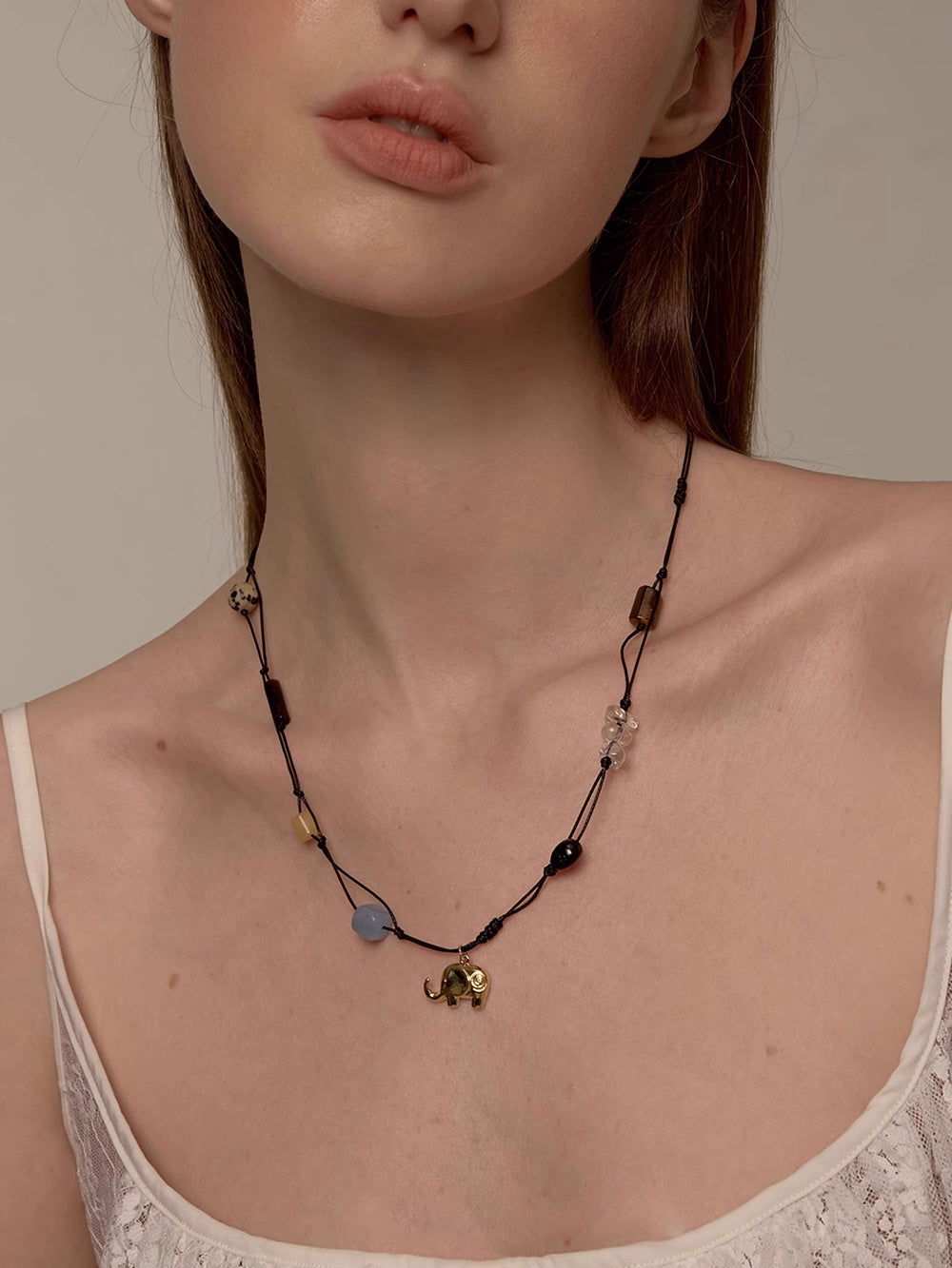 MUKTANK×SUN HUNTER Tiger's Eye Acorn Necklace