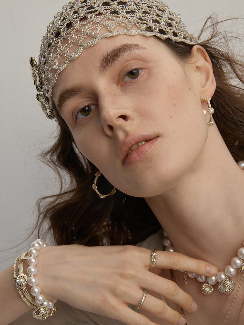 MUKTANK×SUN HUNTER Garden Stretch Pearl Bracelet