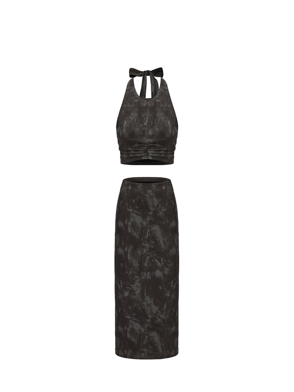 MUKTANK×ARDENCODE Washed-out Knit Halter Spaghetti Strap