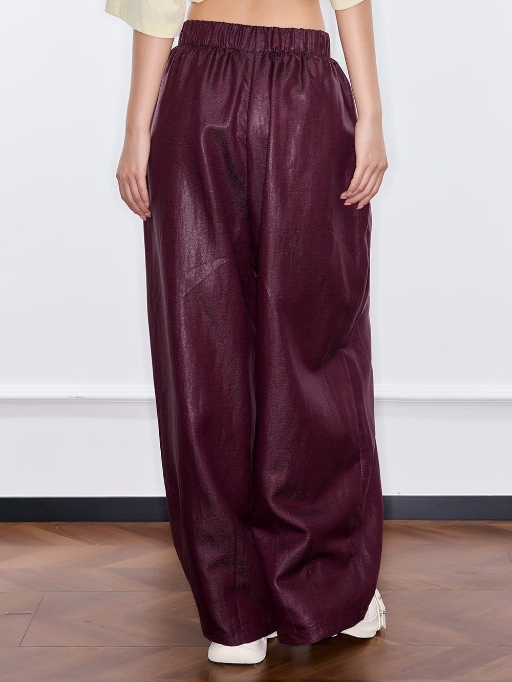 MUKZIN "Ode to the New Summer"Burgundy - colored Wide - leg Pants