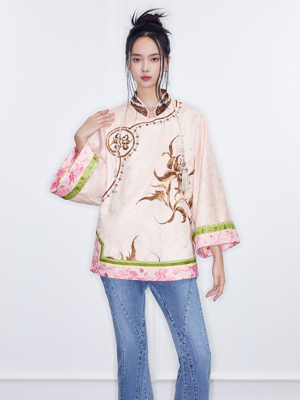 MUKZIN SpringPrelude"Mulan" Neo Chinese Style Sequin Cloak