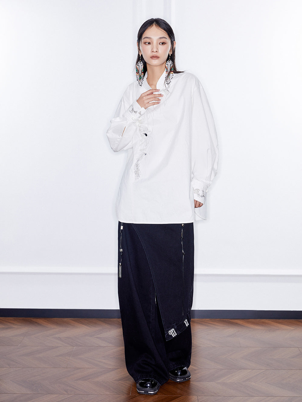 MUKZIN Linglong "Fengqi" Chinese-style Slant Opening Shirt