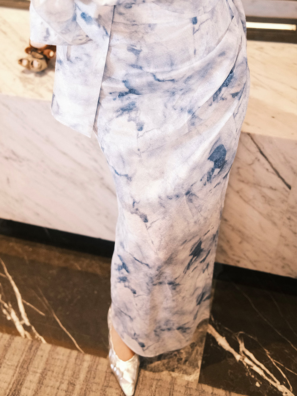 MUKZIN“Capsule Collection”Ink Wash Blended New Chinese Style Midi Skirt
