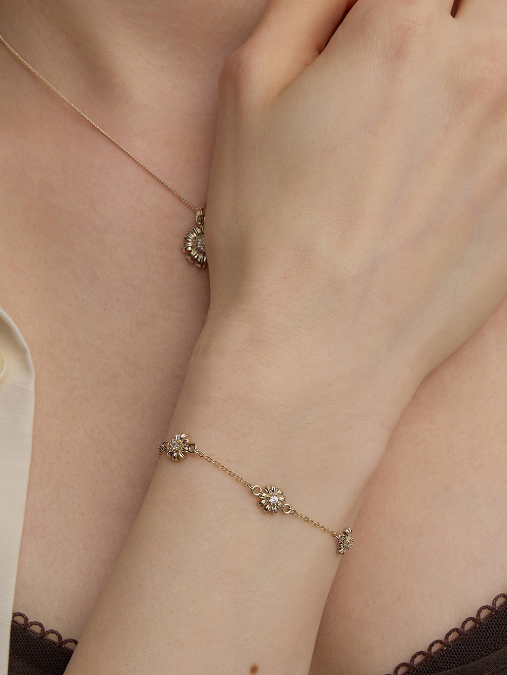 MUKTANK×SUN HUNTER Garden Mini Daisy Bracelet