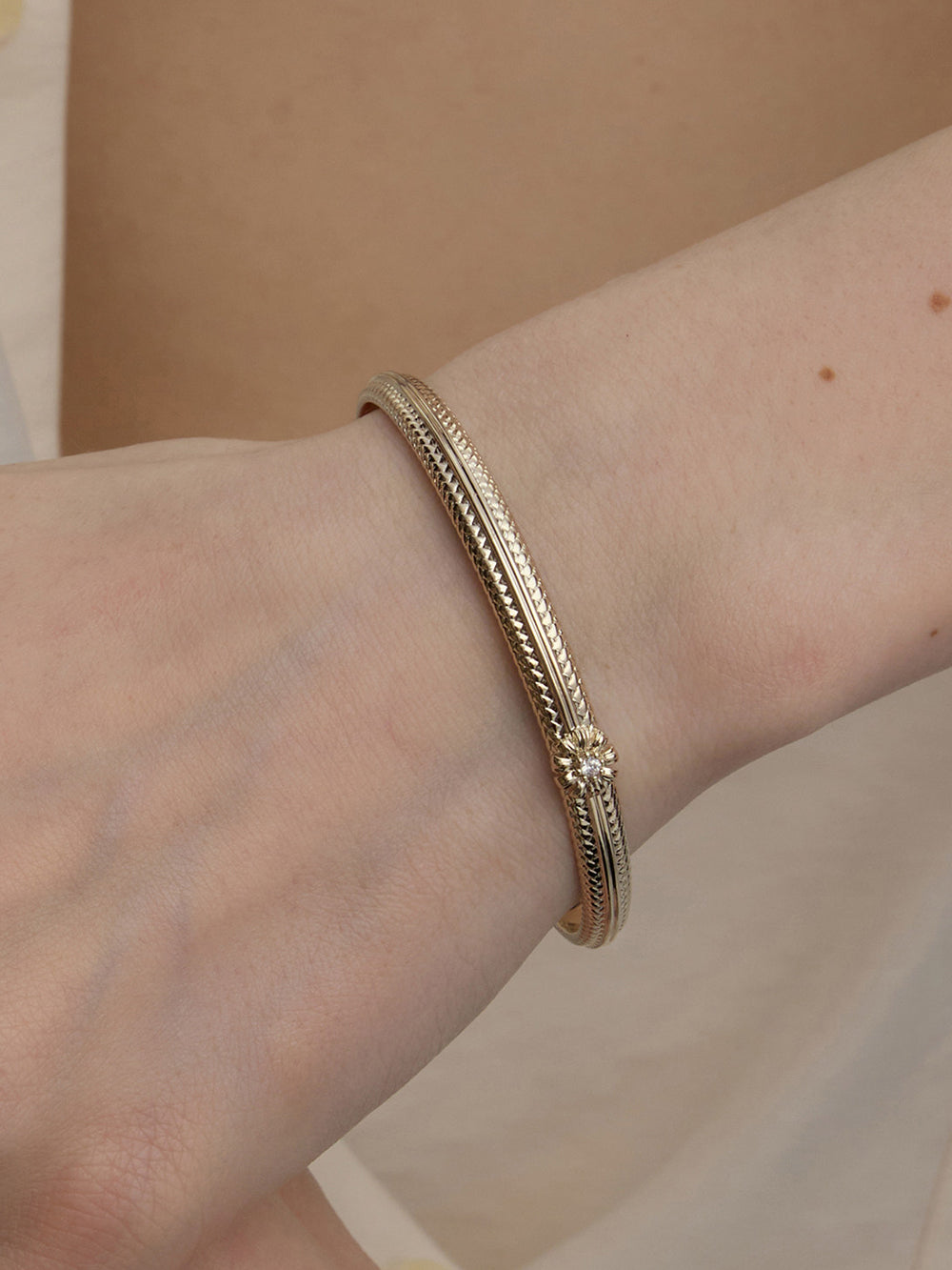 MUKTANK×SUN HUNTER Garden Woven Bangle (Daisy Edition)