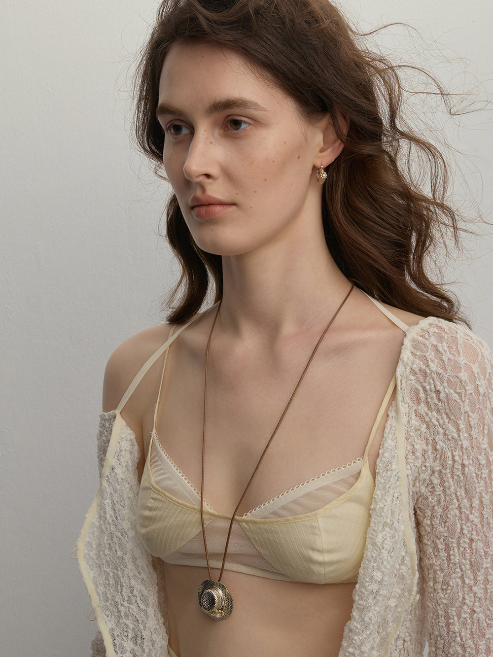 MUKTANK×SUN HUNTER Garden Daisy Woven Hat Pull-Chain Necklace