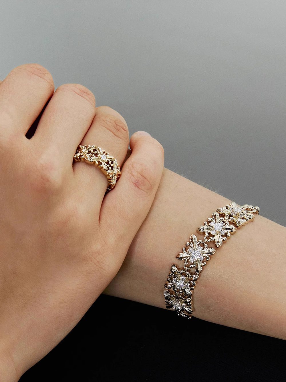 MUKTANK×SUN HUNTER Full-band Ring with Iris Design
