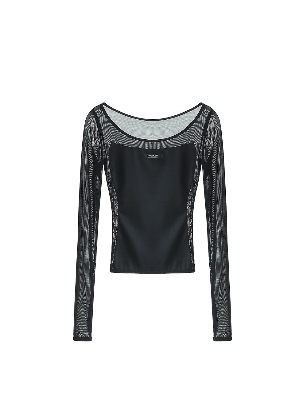 MUKTANK x MODULER Off-shoulder Long Sleeve Drawstring Dark Gray Knit Cardigan Women's Top