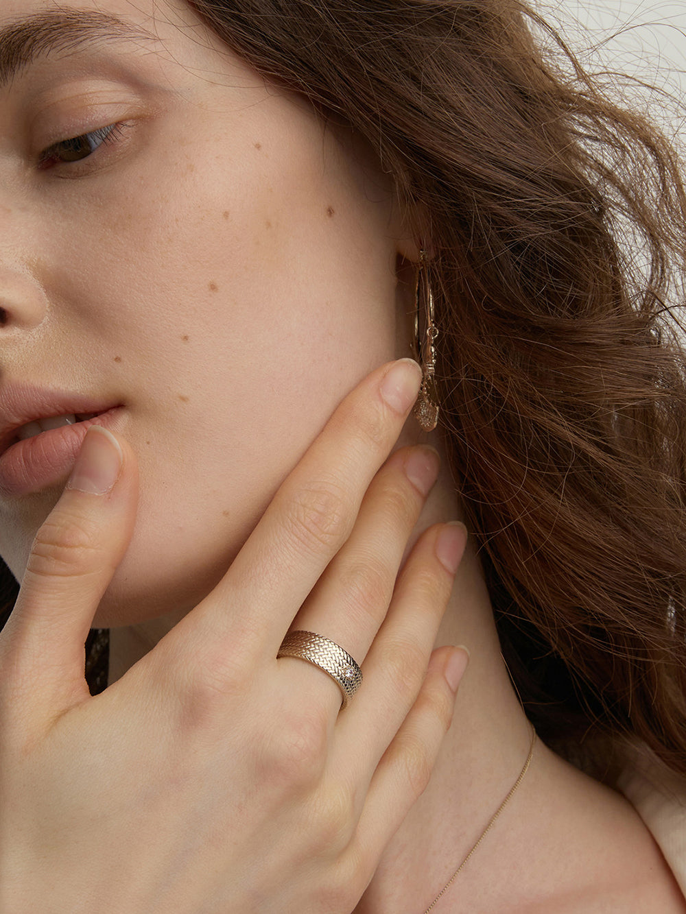 MUKTANK×SUN HUNTER Garden Woven Solitaire Ring