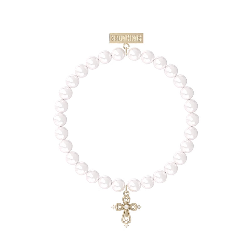 MUKTANK×SUN HUNTER Simple lace cross bracelet