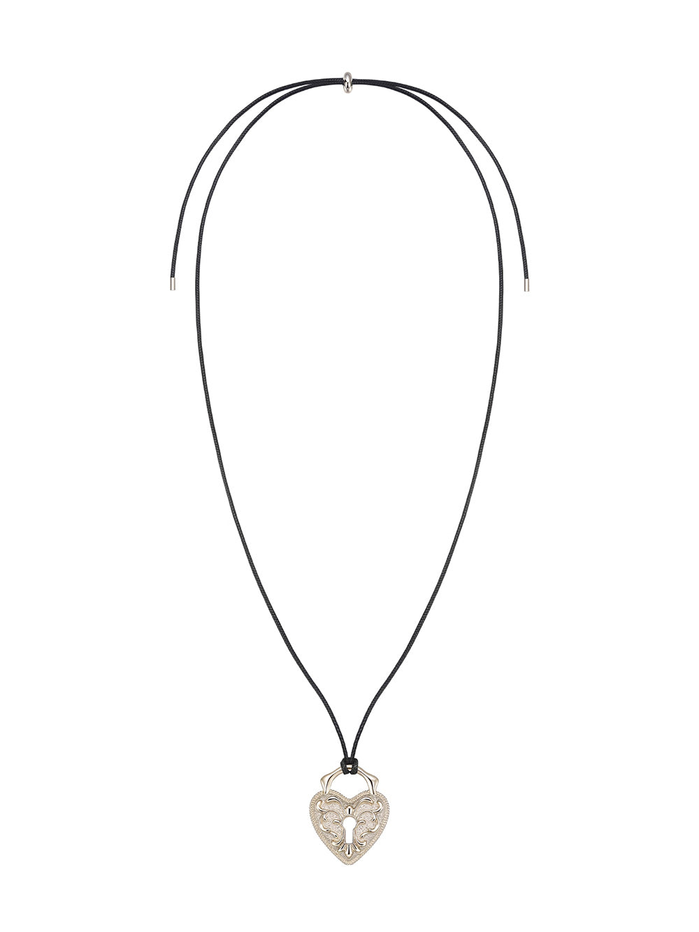 MUKTANK×SUN HUNTER Adjustable Slider Vintage Embossed Heart Necklace