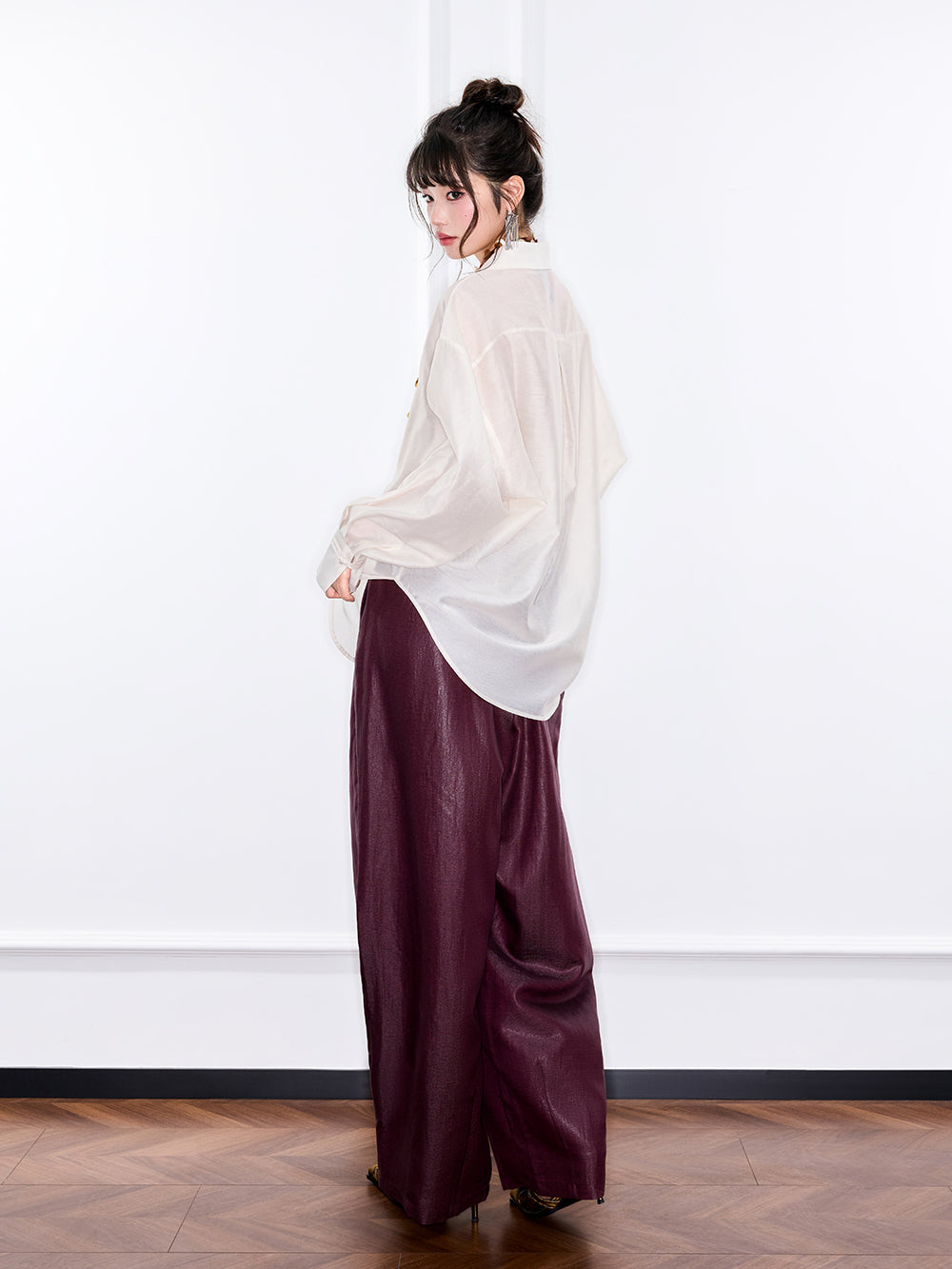 MUKZIN "Ode to the New Summer"Neo - Chinese Style Embroidered White Shirt