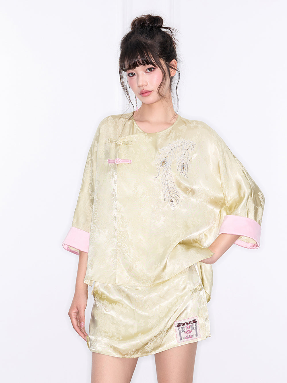 Mukzin "Ode To The New Summer"New Chinese-Style Yellow National Style Shorts