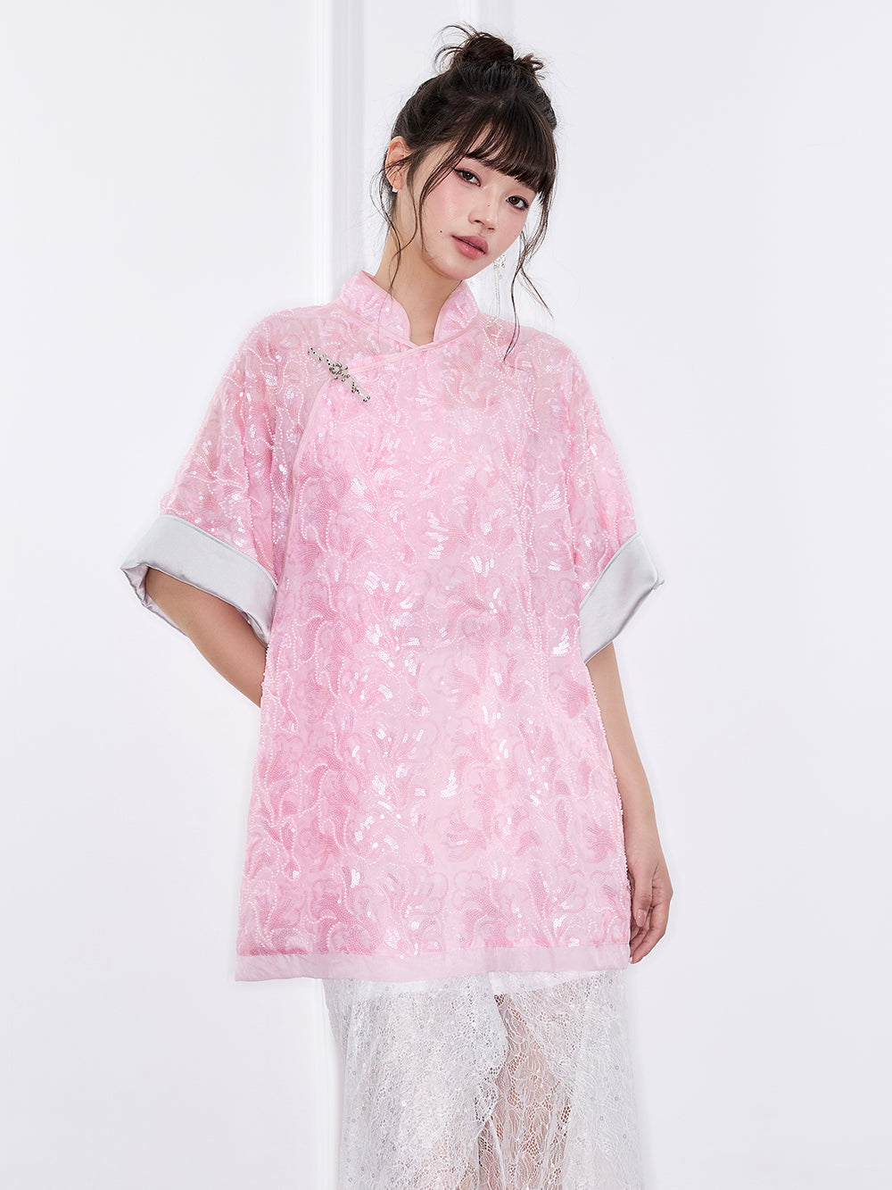 MUKZIN "Ode to the New Summer"New Chinese-style elegant slimming short-sleeve top