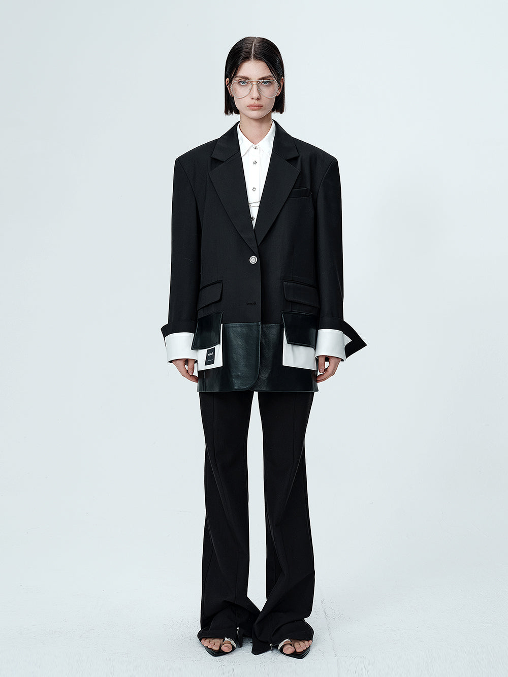 MUKTANK × MODULER Unisex Loose-fitting Wool-blend Blazer