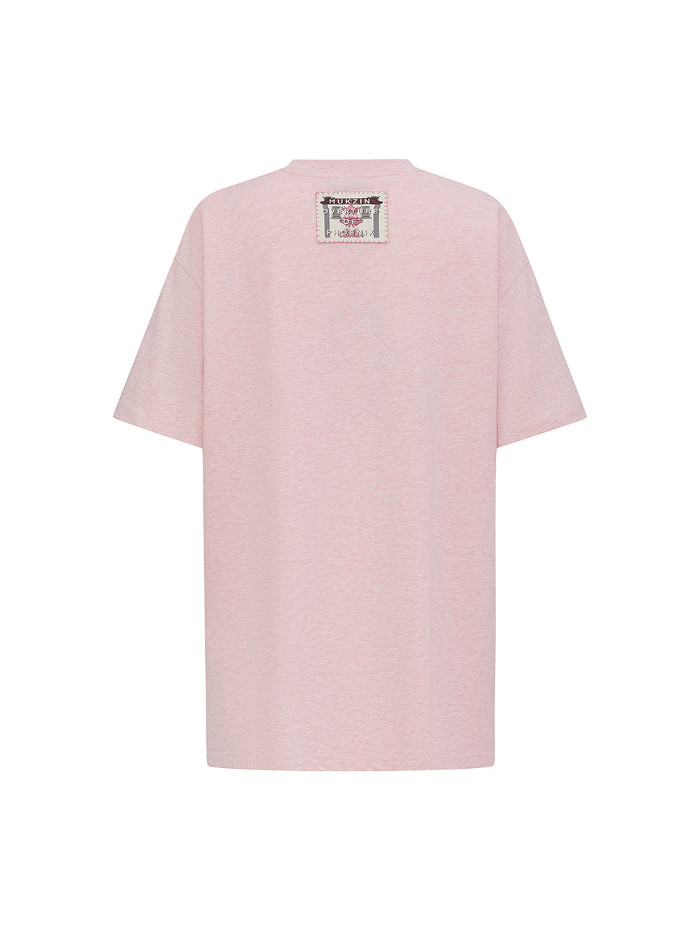 Mukzin "Ode To The New Summer"Dreamy Pink Printed Short-Sleeved T-Shirt
