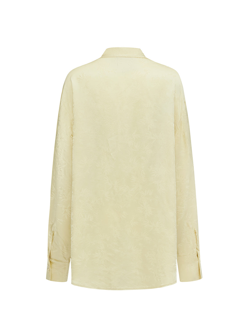 MUKZIN“Realm of Ethereal Mist”Light Yellow Jacquard Embroidered Elegant Chinese - Style Top