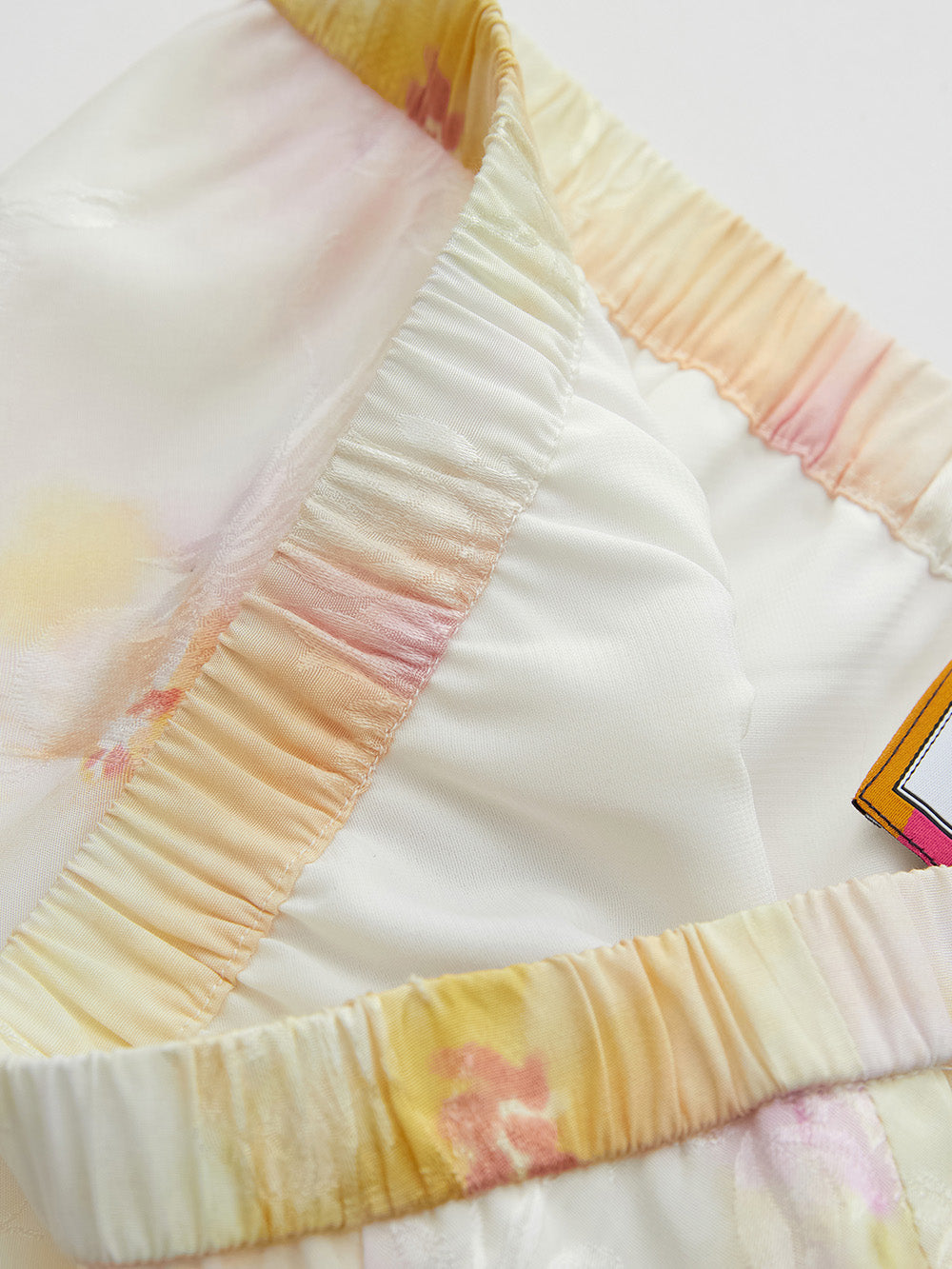 MUKZIN SpringPrelude Spring Mountain Drunk Gradient Printing Side-slit Big A-line Umbrella Skirt