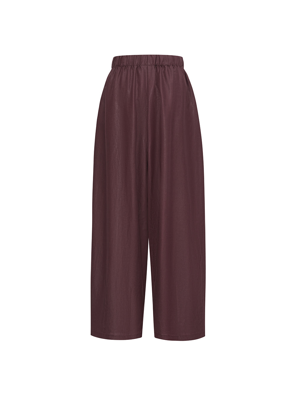 MUKZIN "Ode to the New Summer"Burgundy - colored Wide - leg Pants