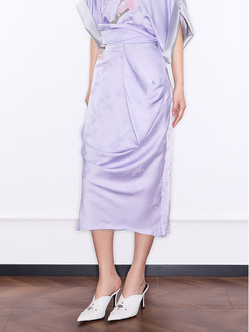 Mukzin "Ode To The New Summer"New Chinese-Style Elegant Half Skirt With Bamboo Leaf Print