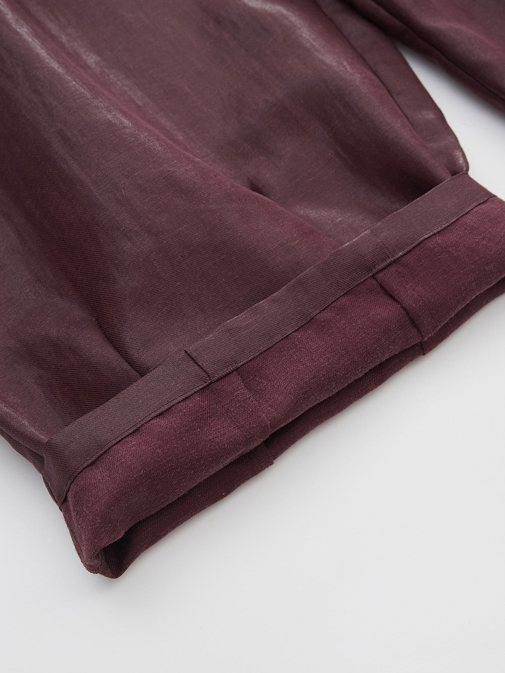 MUKZIN "Ode to the New Summer"Burgundy - colored Wide - leg Pants