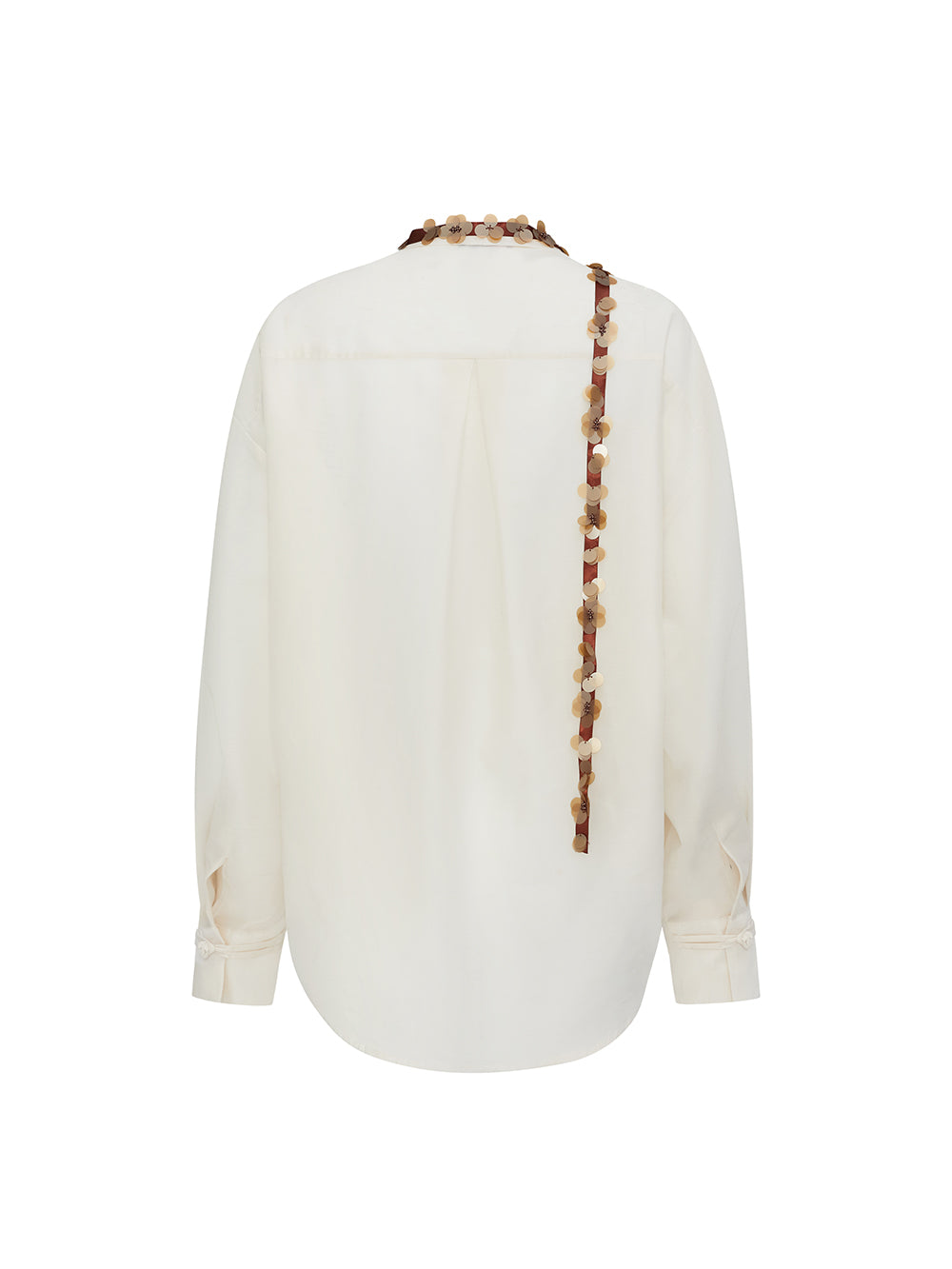 MUKZIN "Ode to the New Summer"Neo - Chinese Style Embroidered White Shirt