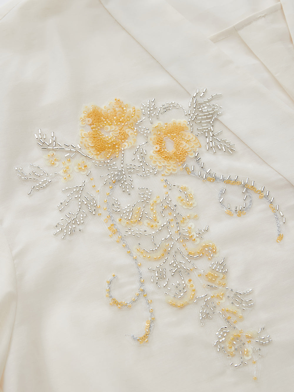 MUKZIN "Ode to the New Summer"Neo - Chinese Style Embroidered White Shirt