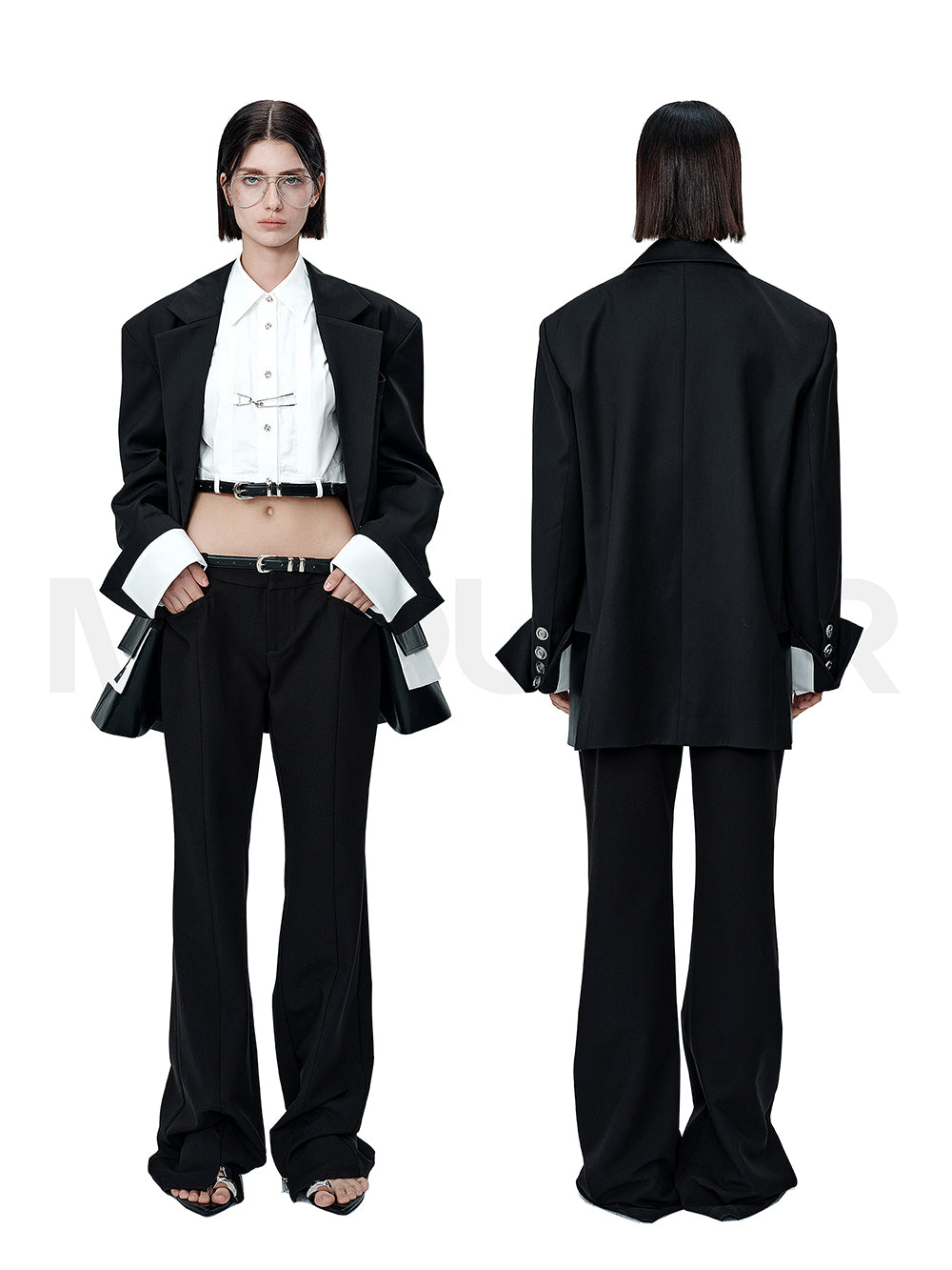 MUKTANK × MODULER Unisex Loose-fitting Wool-blend Blazer