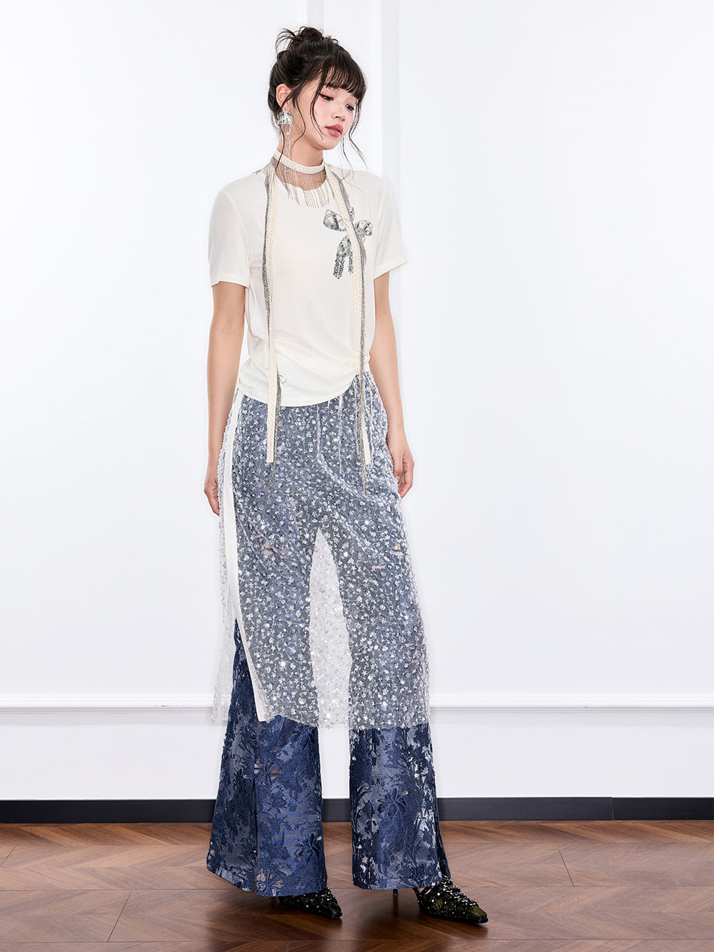MUKZIN“Capsule Collection” Lace Skirt