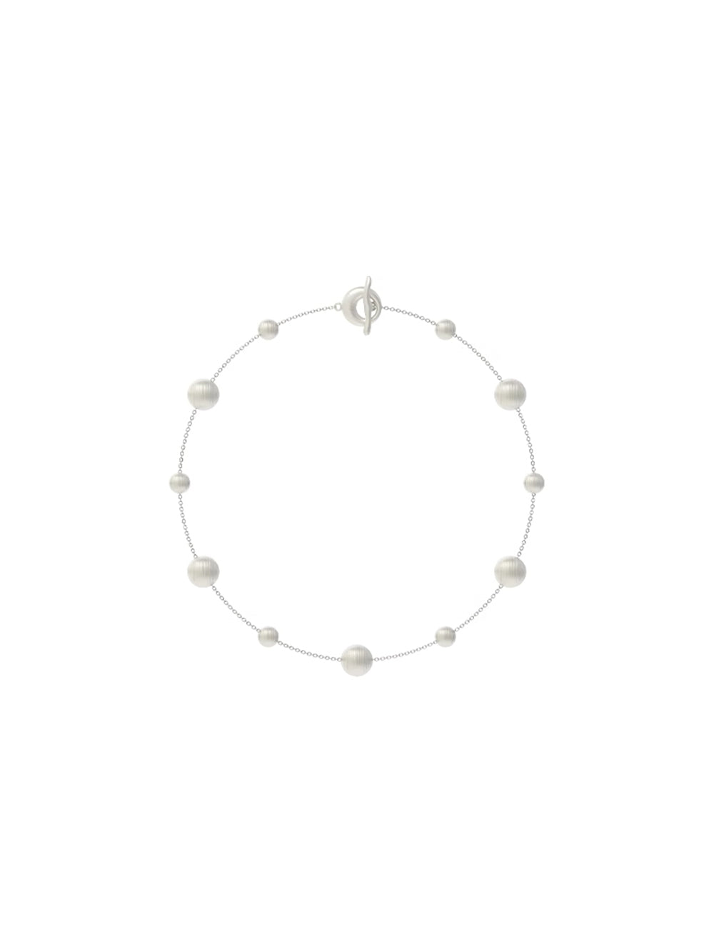 MUKTANK × SUN HUNTER Large Wire Drawn Ball and Gypsophila Paniculata Necklace (short length)